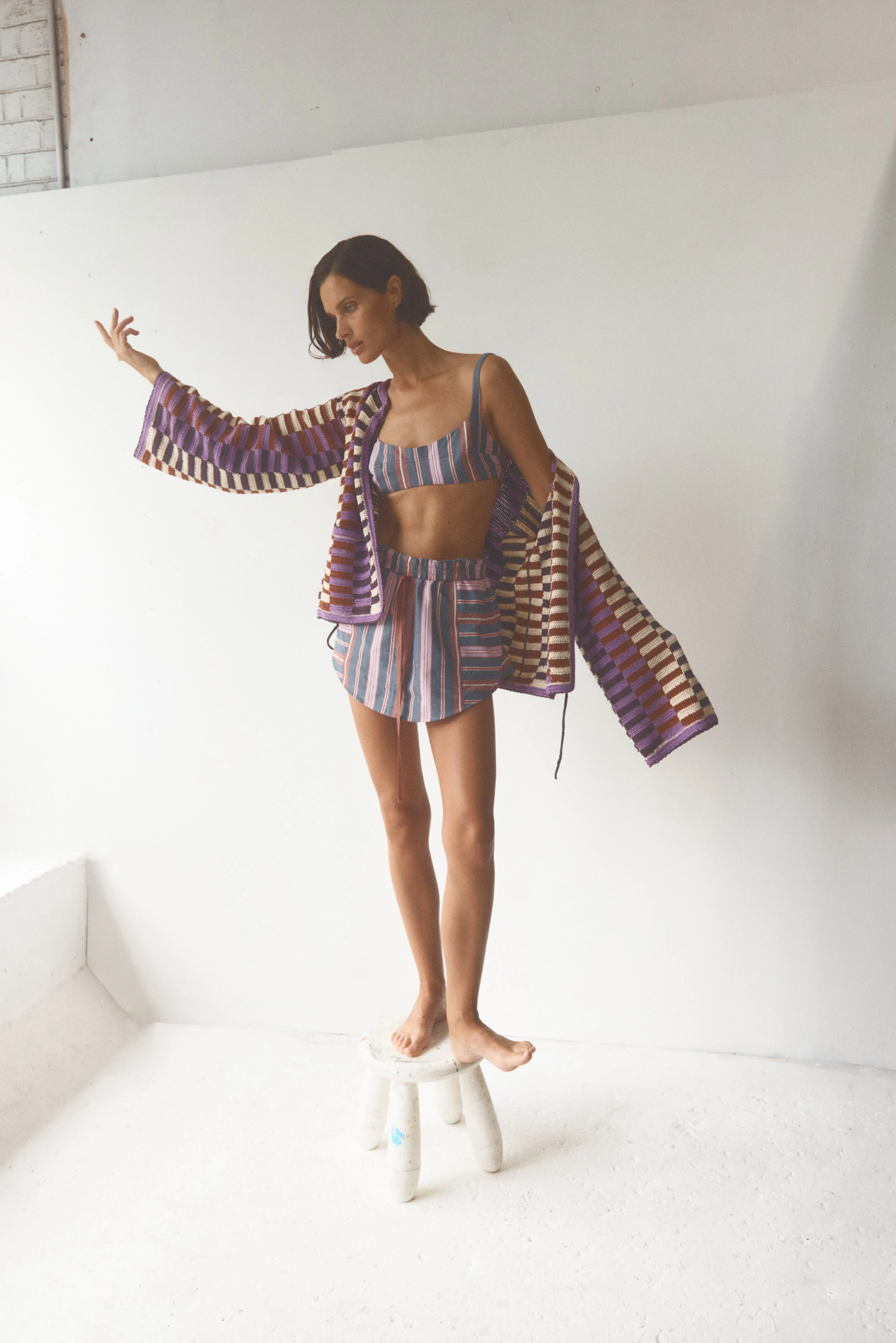 Abas Sifnos Stripe Skirt