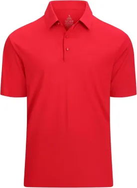 Alex Vando Mens Seamless Golf Shirt Moisture Wicking Quick-Dry Tailored Fit Polo Shirts