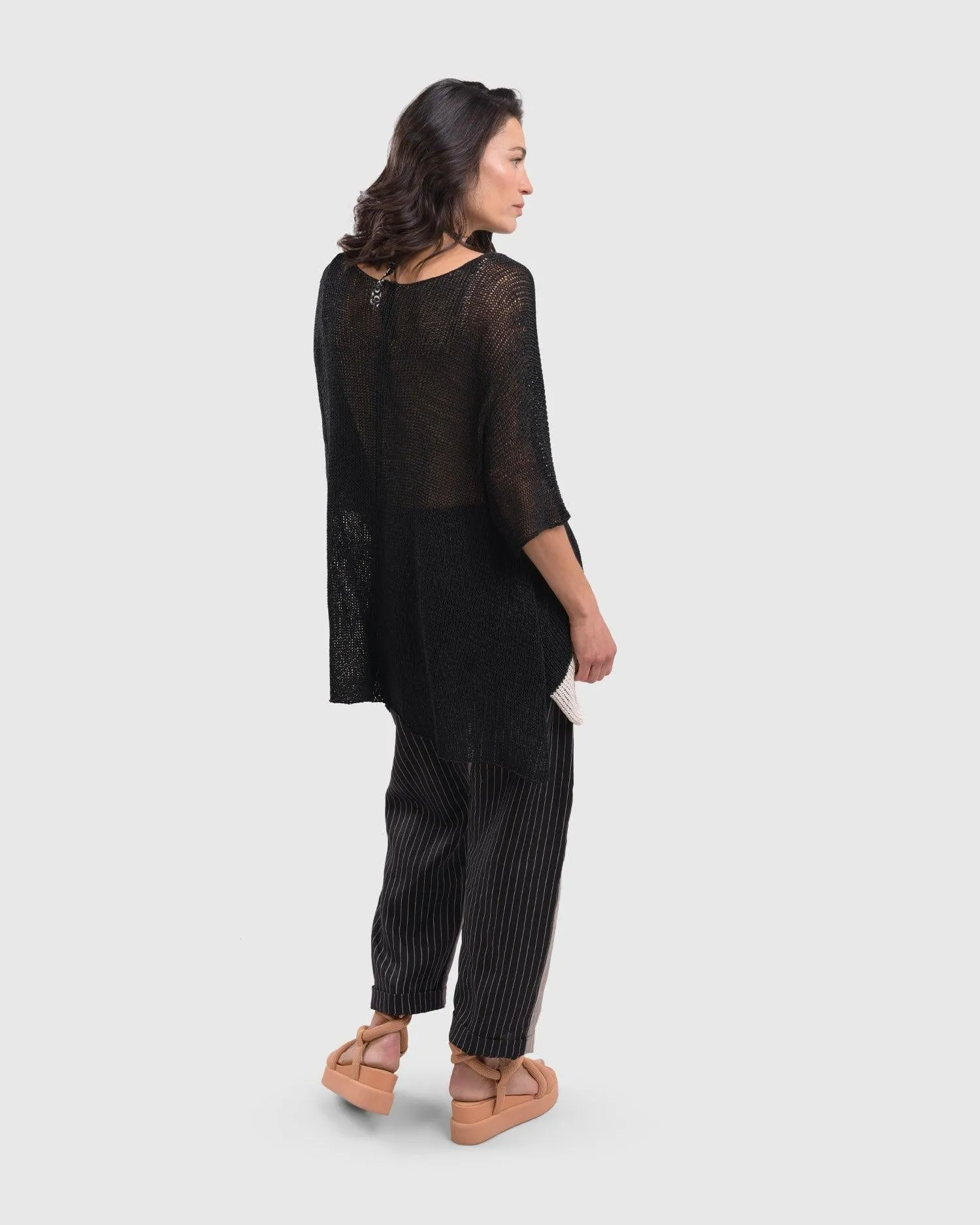Arc Tunic Sweater, Black