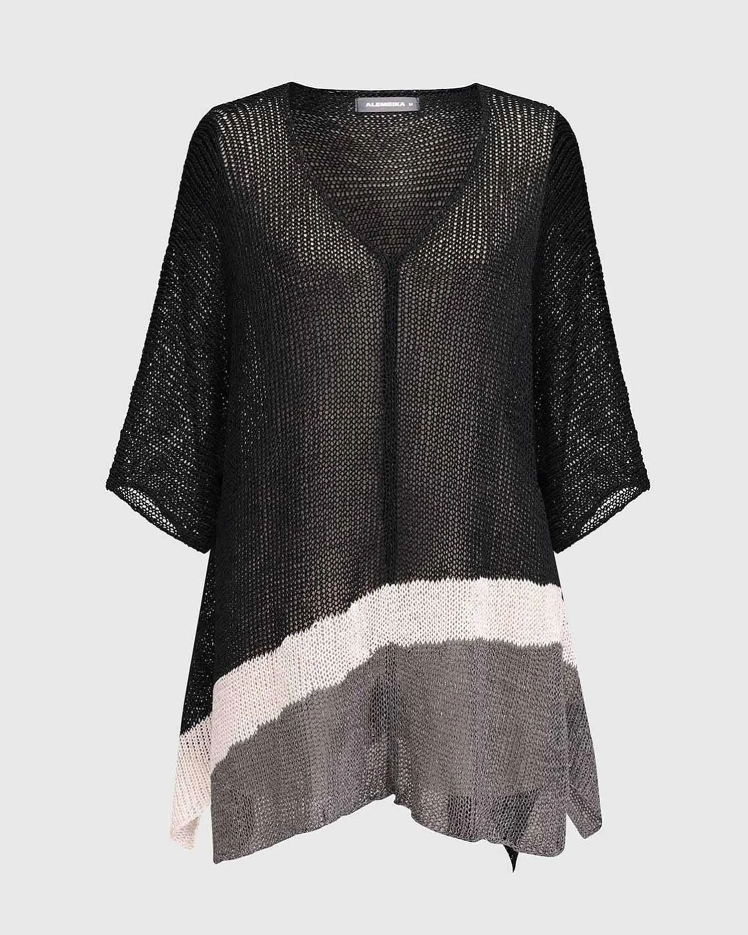 Arc Tunic Sweater, Black