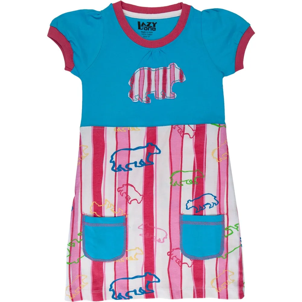 Bear Stripes Toddler Dress