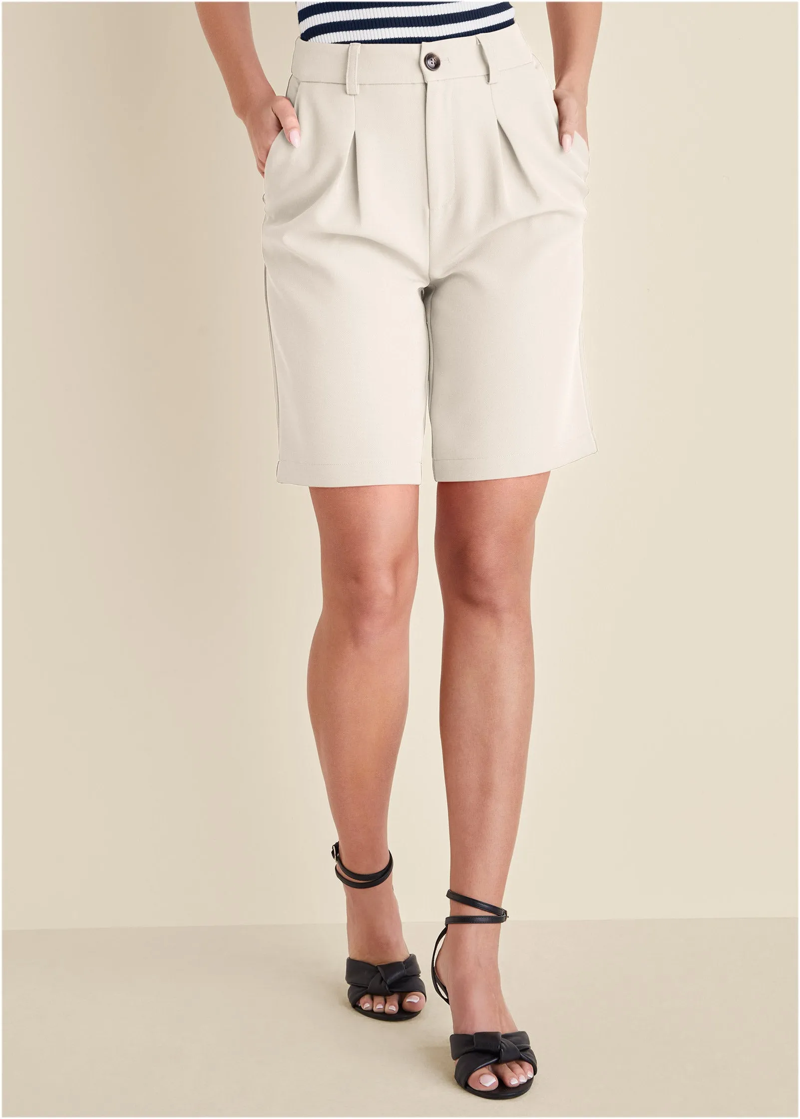 Bermuda Suit Shorts  - Off White