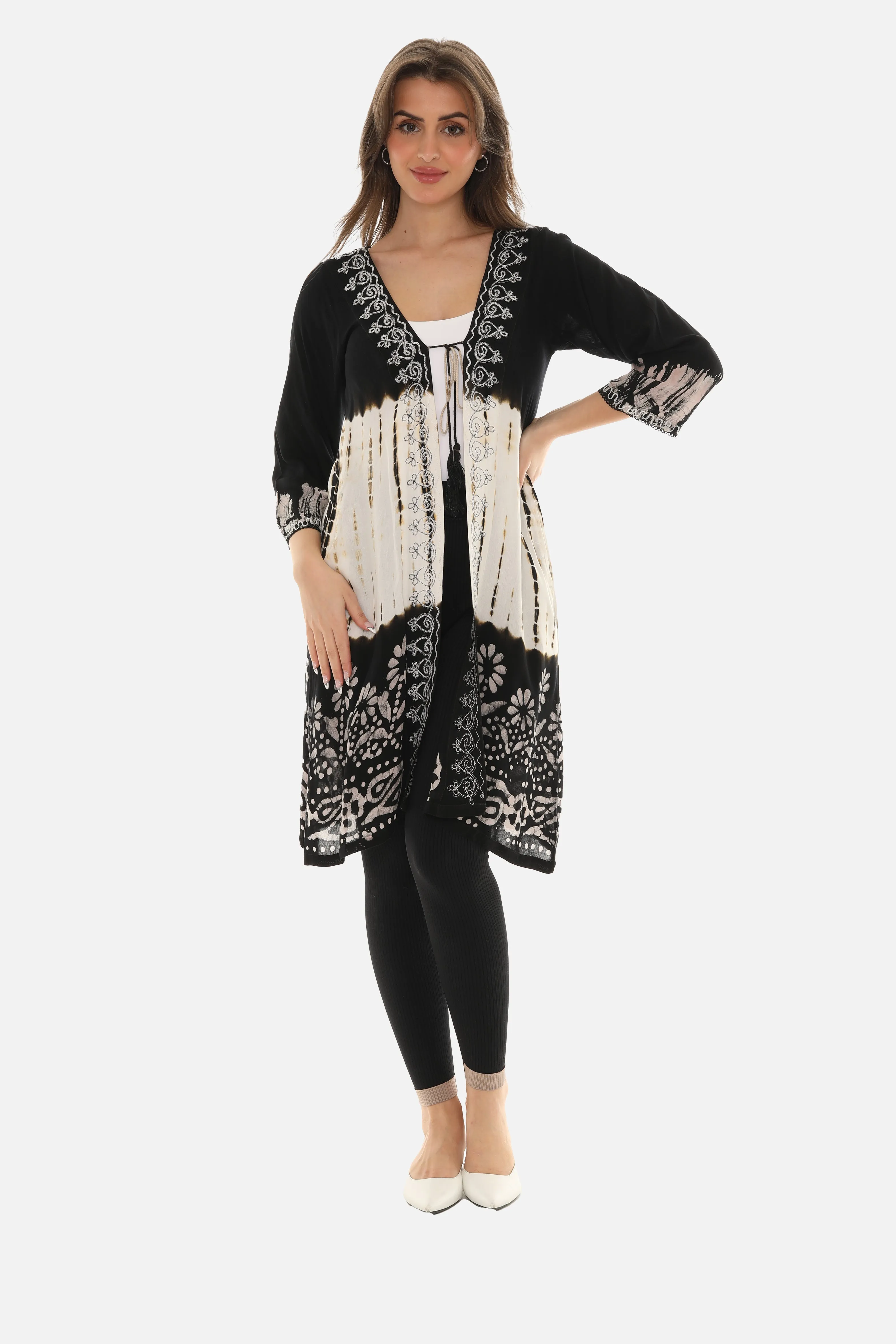 Boho Chic Tie Dye Long Duster