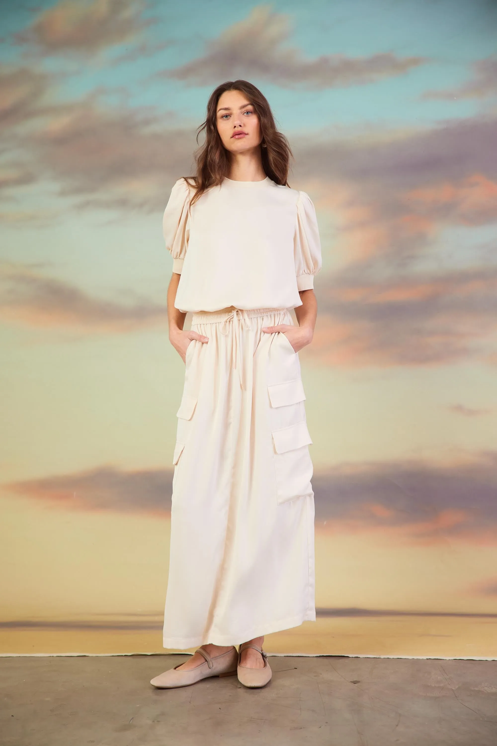 Bubble Sleeve Top