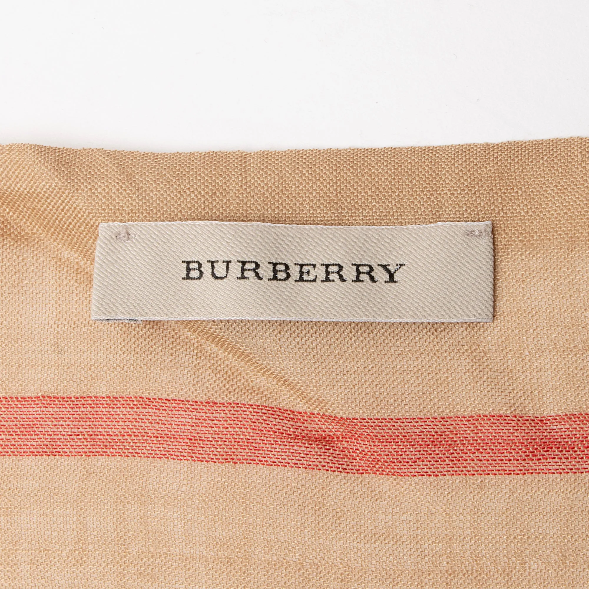 Burberry Wool Silk Lightweight Giant Check Scarf (SHF-LJ1uqZ)