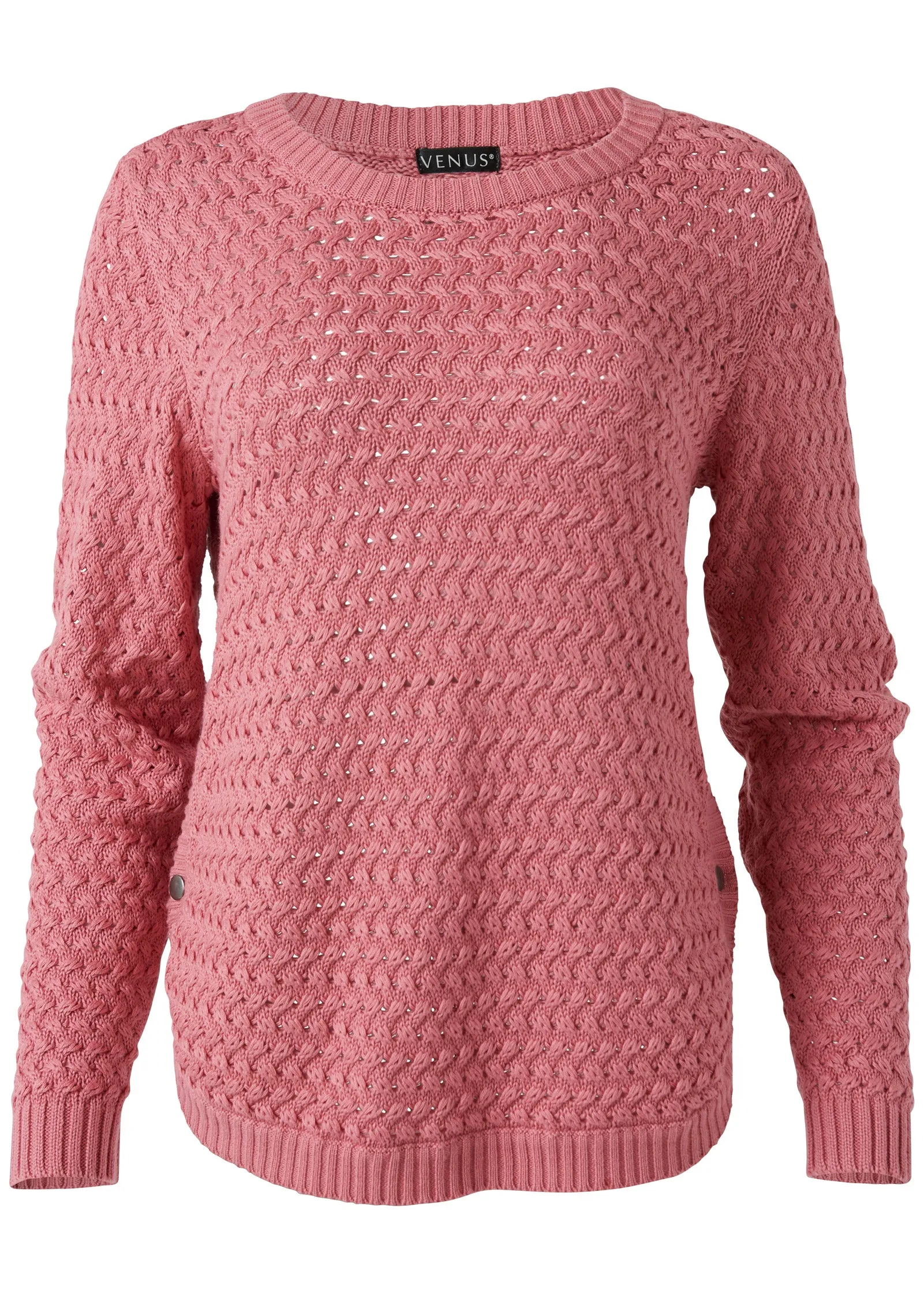 Button Detail Sweater - Pink
