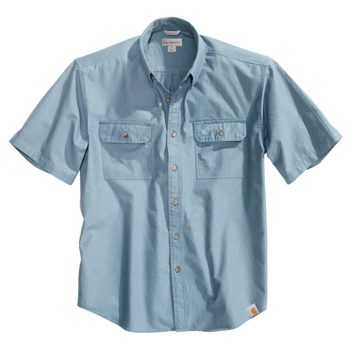 Carhartt Men's Blue Chambray Fort Solid S/S Shirt