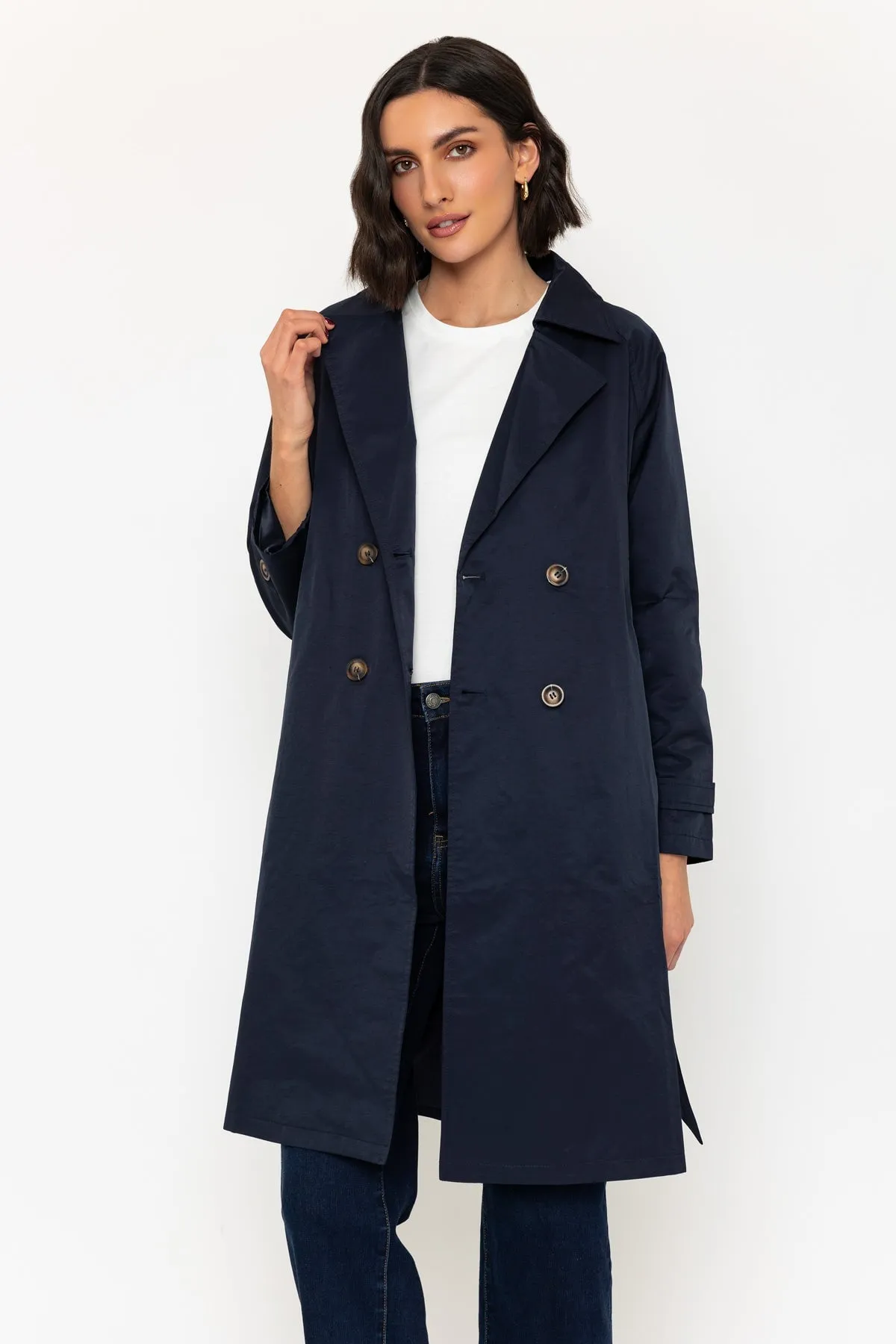 Classic Trench Coat in Navy