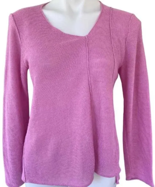 Cool Summer Orchid Linen Sweater