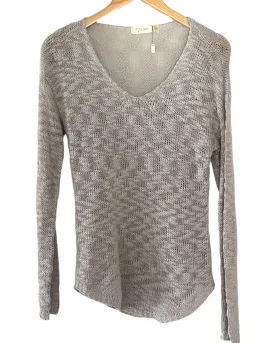 Cool Winter Platinum Open Knit Sweater