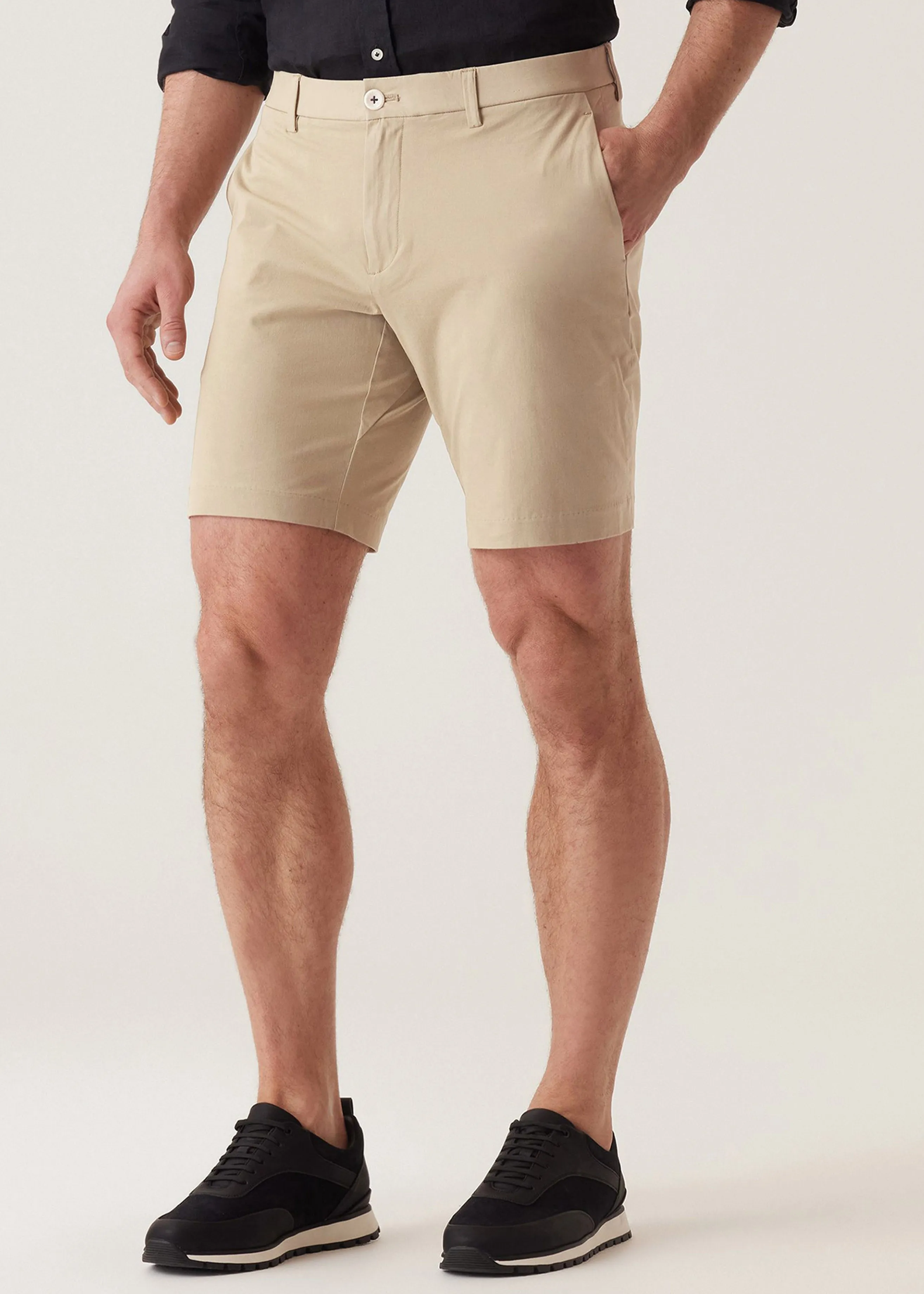 Deke Galaxy Bermuda in Ultra 4X Stretch Twill | Khaki