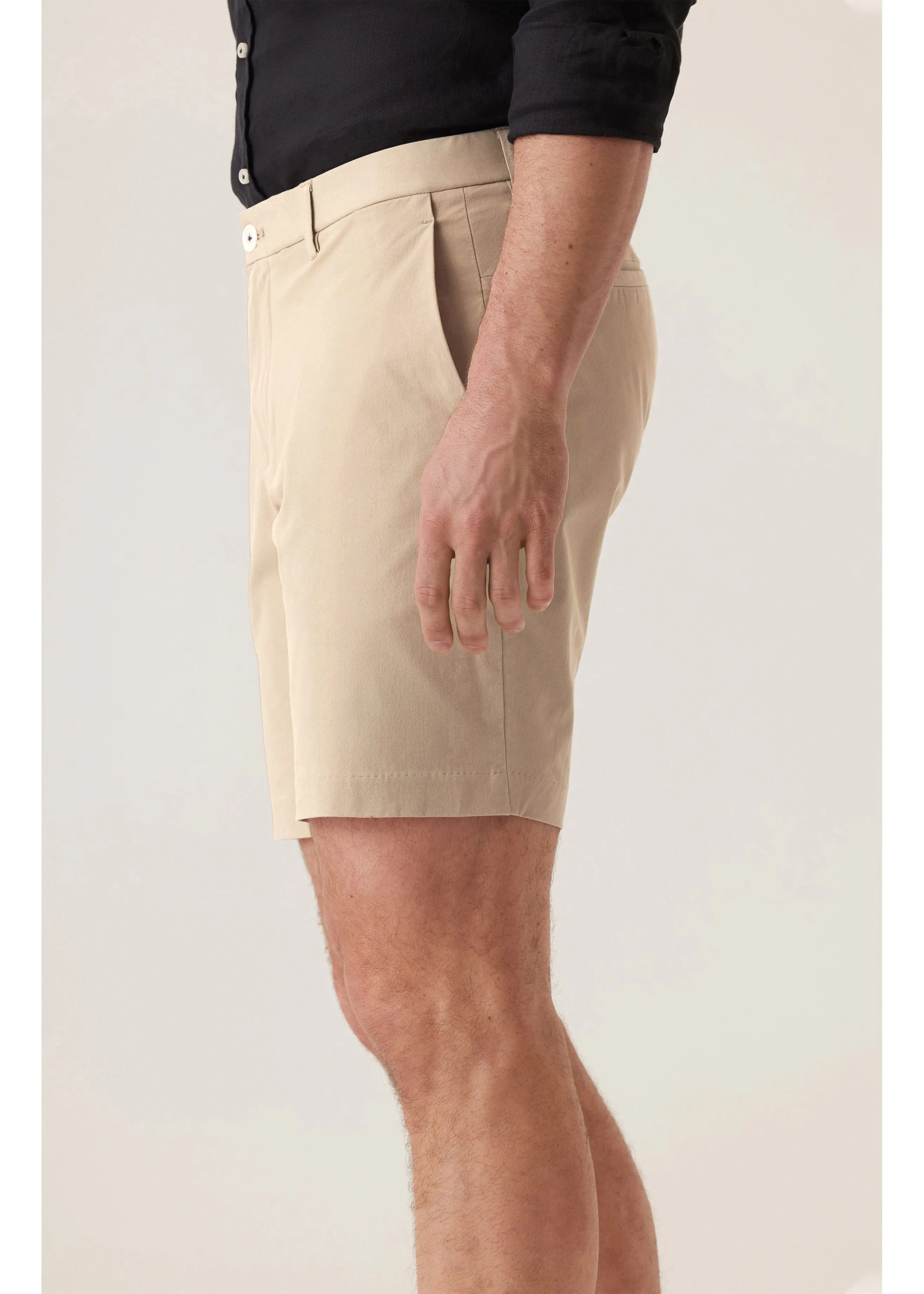 Deke Galaxy Bermuda in Ultra 4X Stretch Twill | Khaki