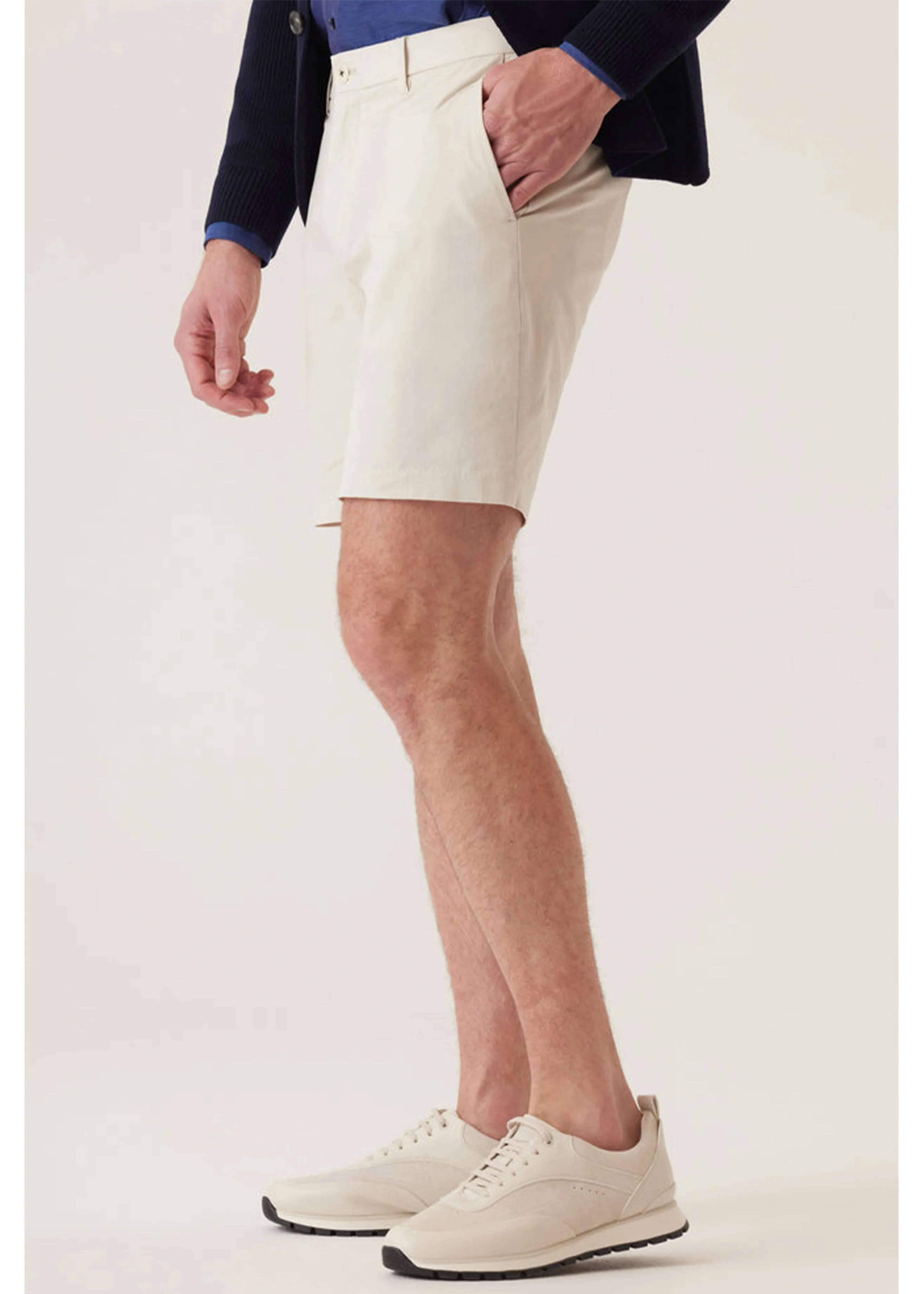 Deke Galaxy Bermuda in Ultra 4X Stretch Twill | Silver