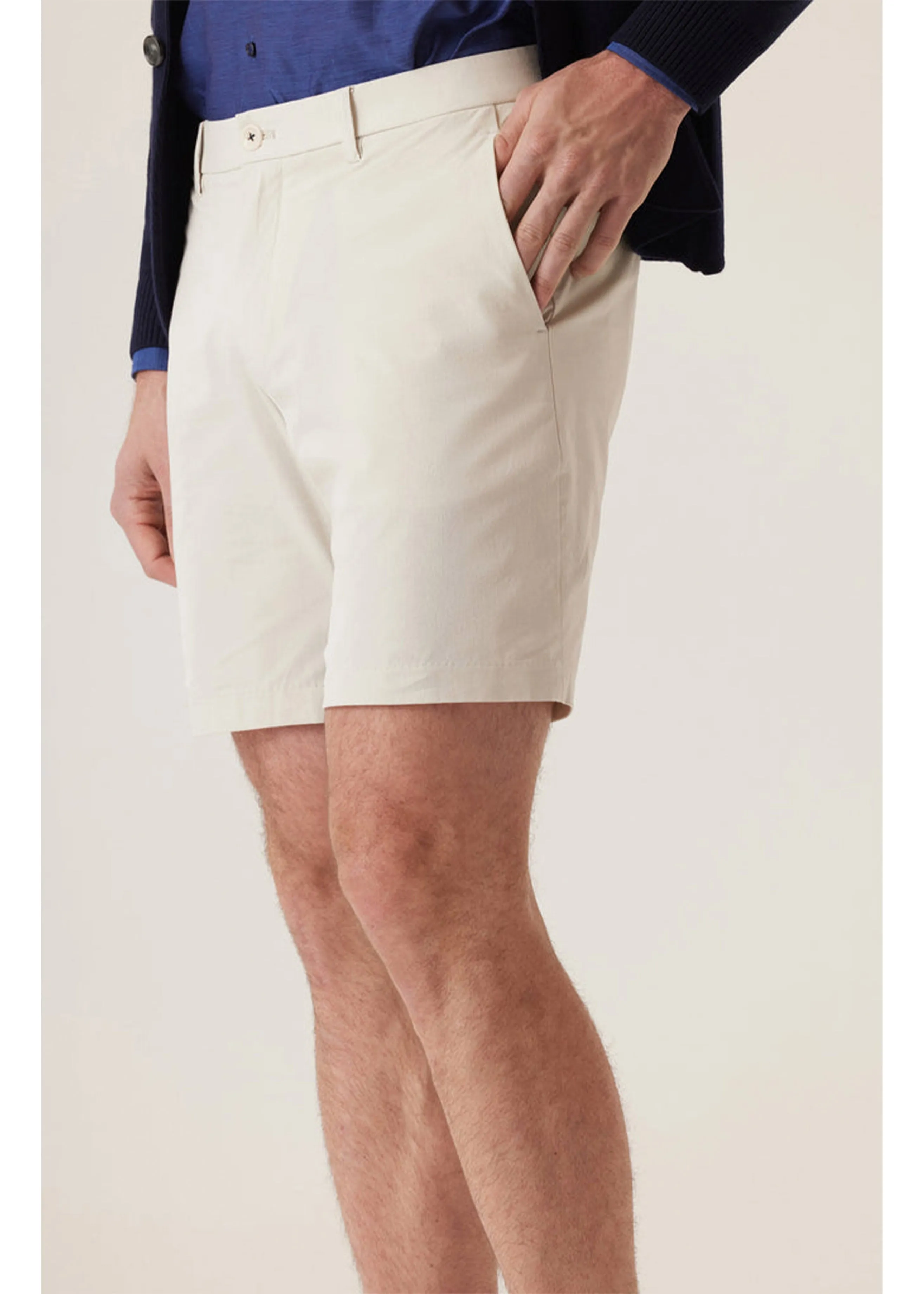 Deke Galaxy Bermuda in Ultra 4X Stretch Twill | Silver