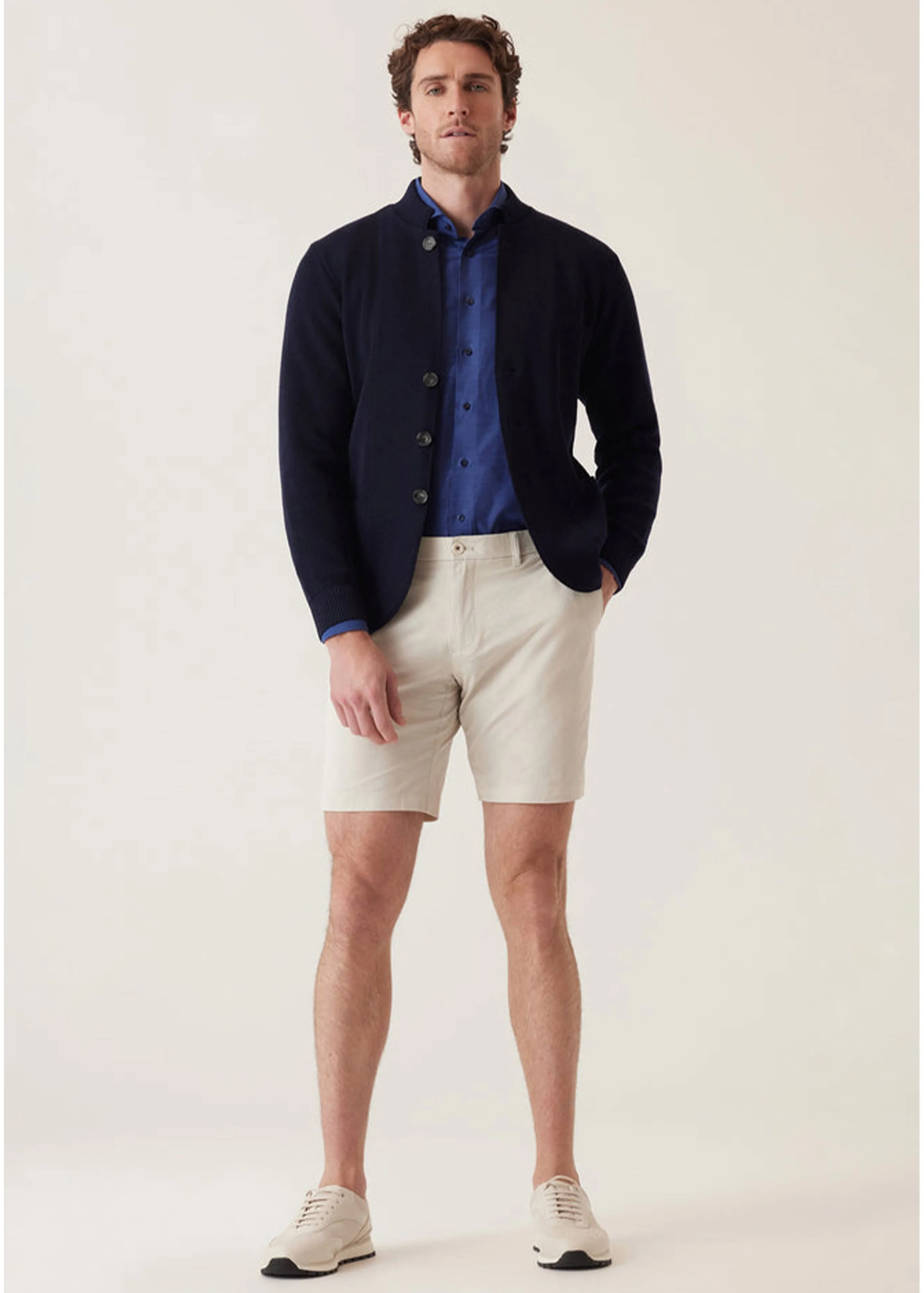 Deke Galaxy Bermuda in Ultra 4X Stretch Twill | Silver