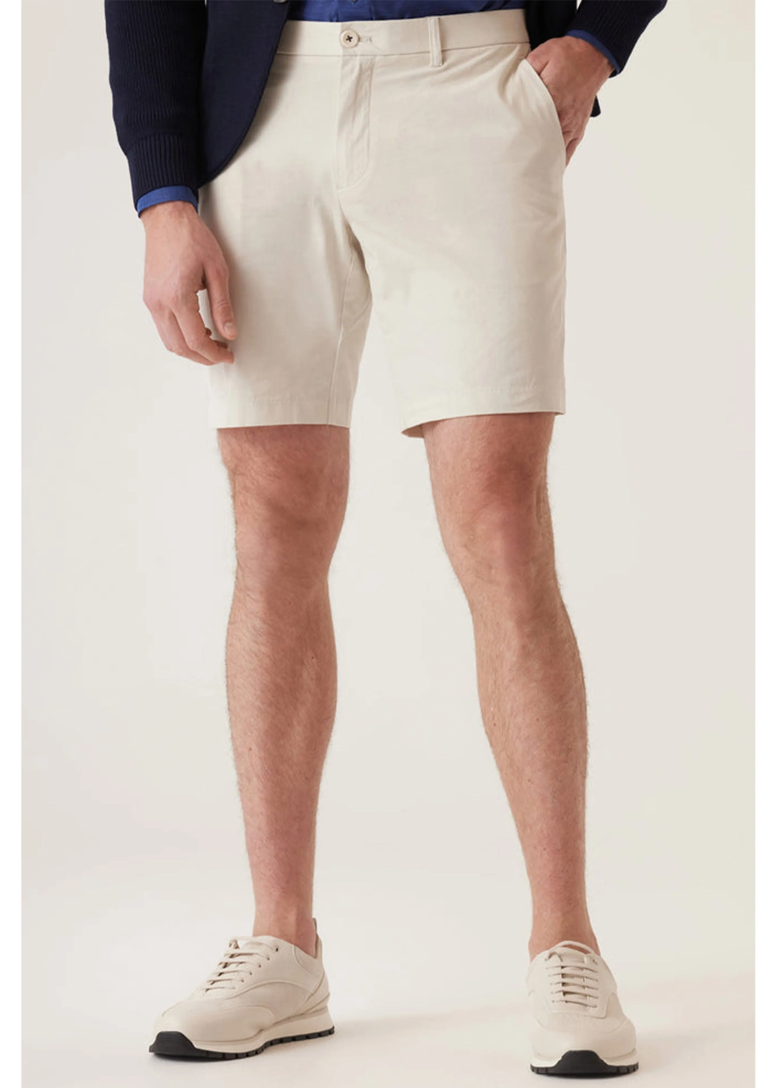 Deke Galaxy Bermuda in Ultra 4X Stretch Twill | Silver