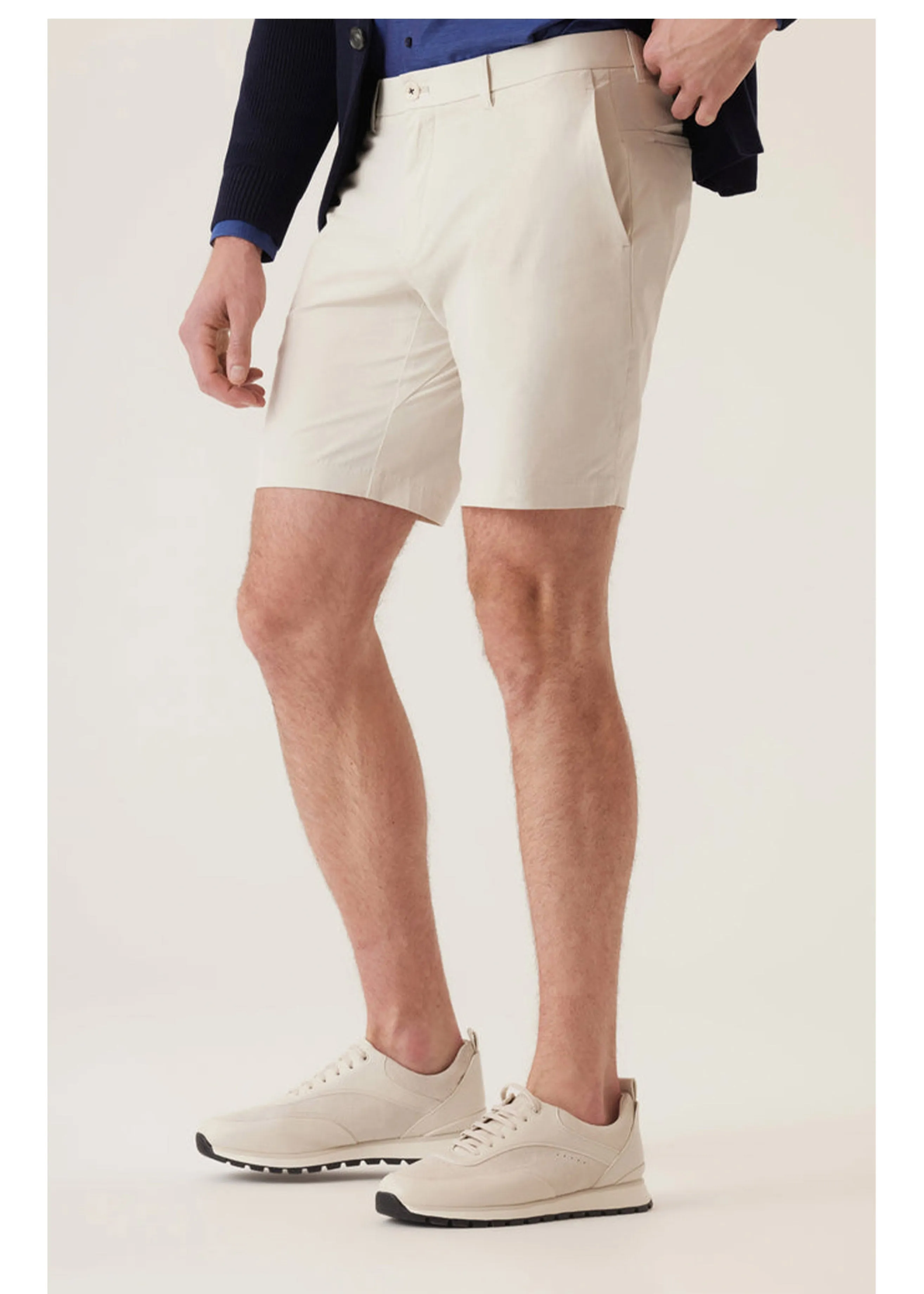 Deke Galaxy Bermuda in Ultra 4X Stretch Twill | Silver