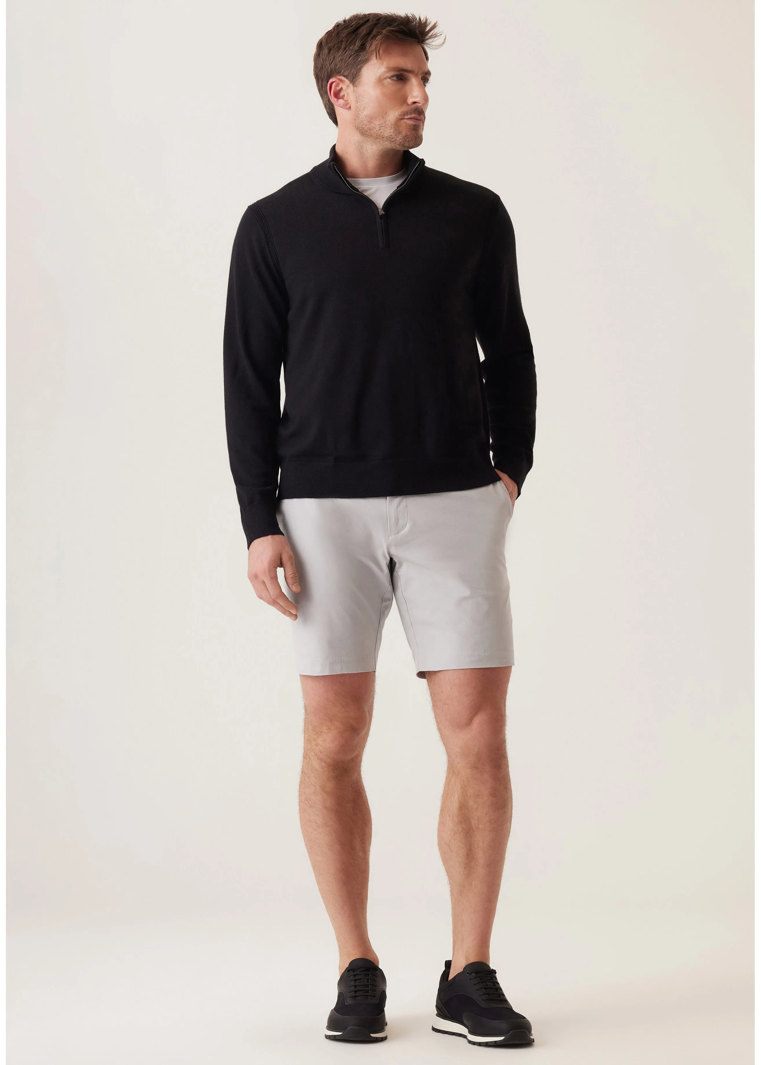 Deke Galaxy Bermuda in Ultra 4X Stretch Twill | Stone