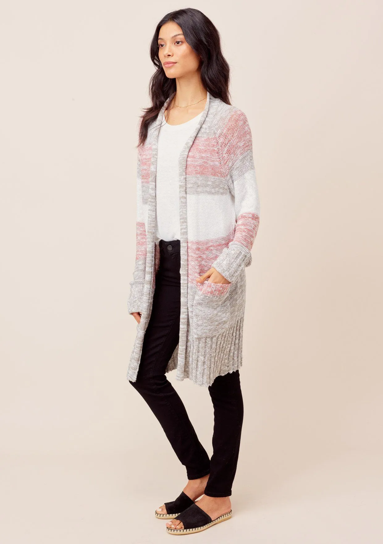 Edie Striped Knit Cardigan