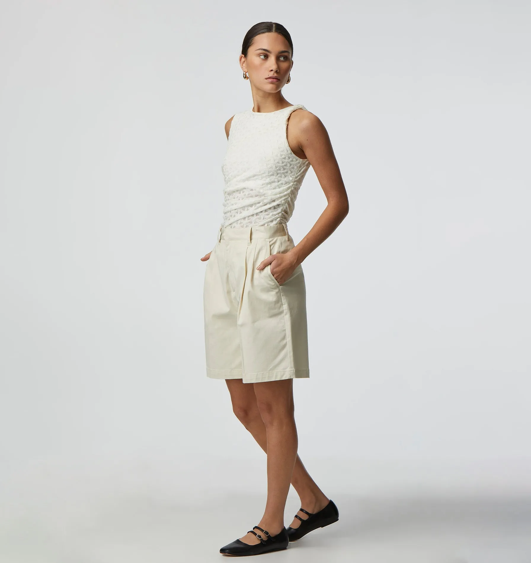 Ellis Tailored Short - Bone