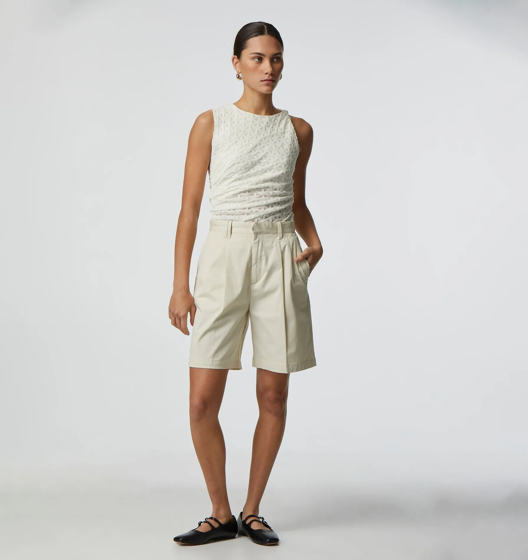Ellis Tailored Short - Bone