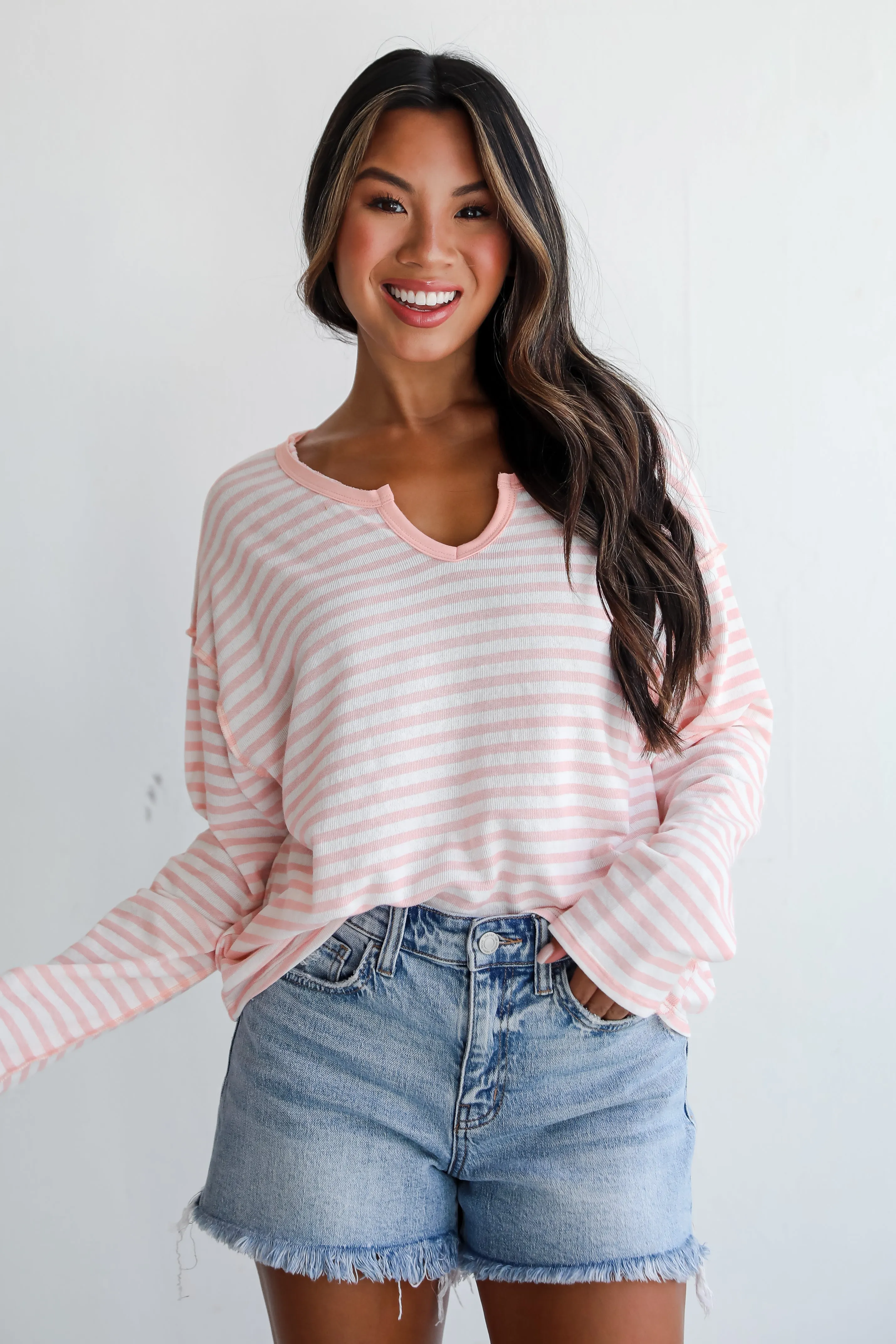 FINAL SALE - Everleigh Pink Striped Top