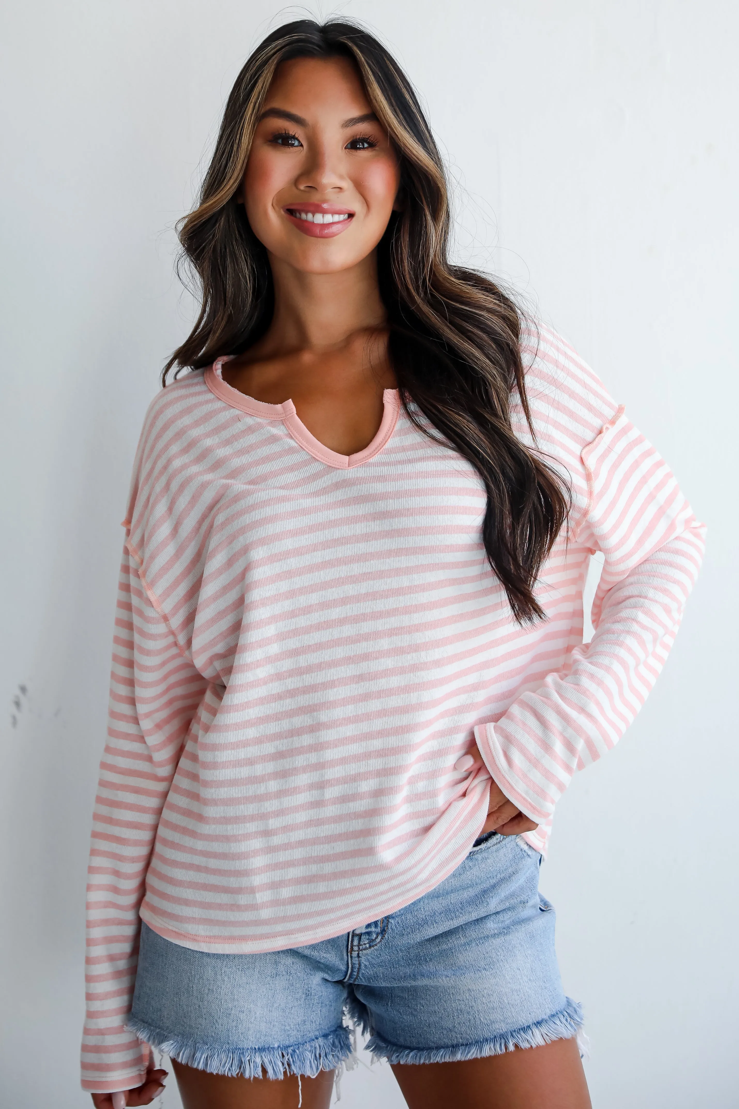 FINAL SALE - Everleigh Pink Striped Top
