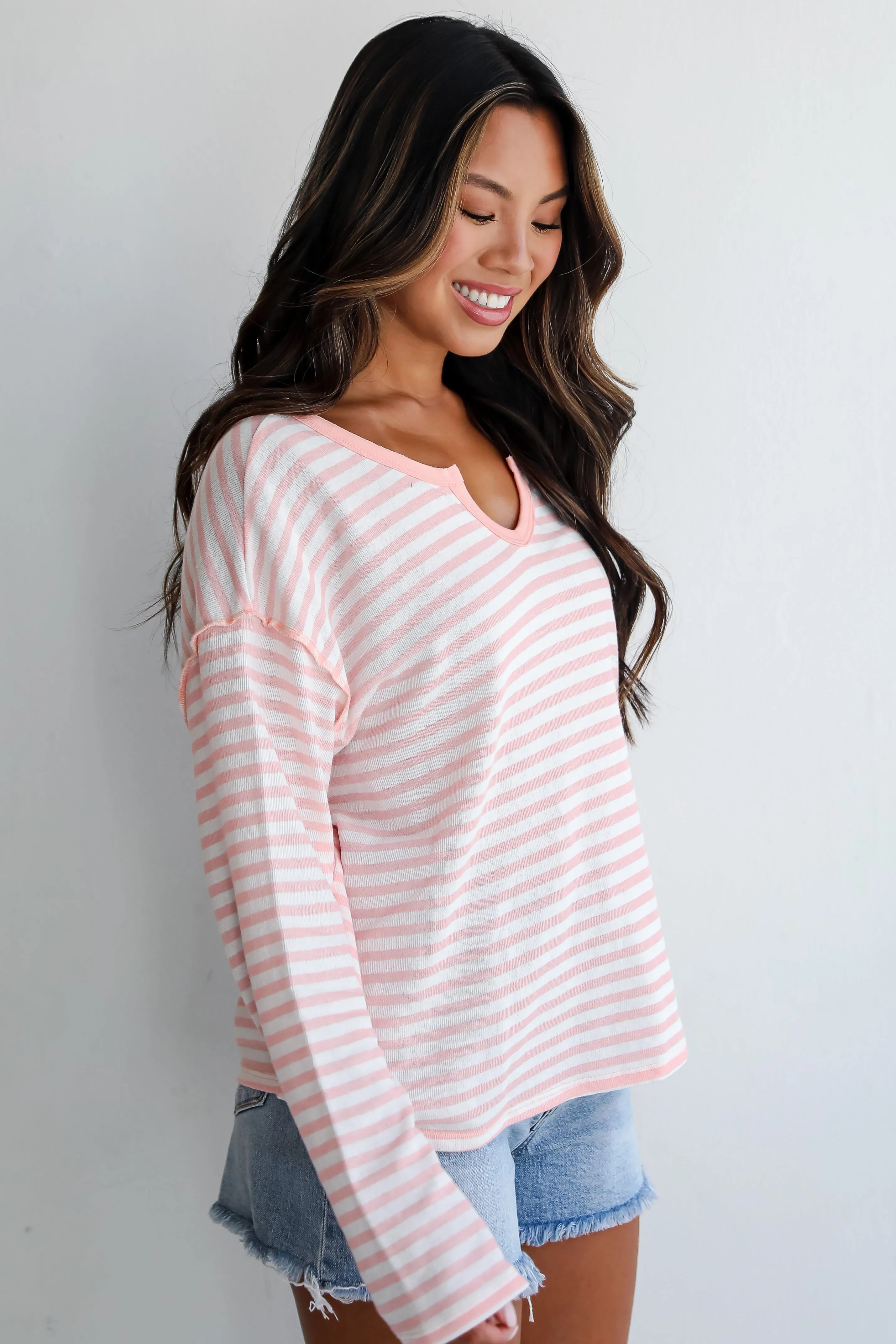 FINAL SALE - Everleigh Pink Striped Top