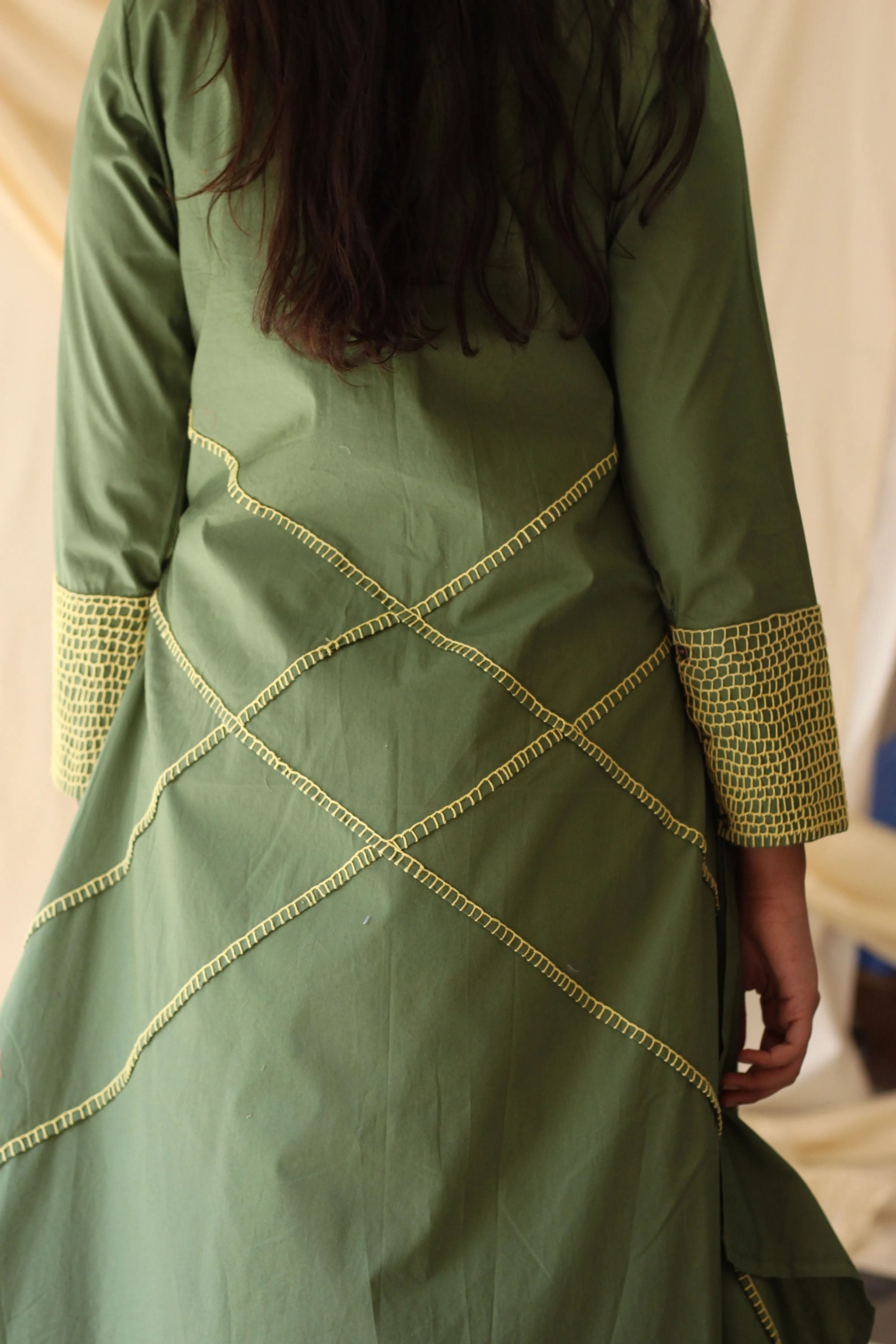Green Embroidered Shirt