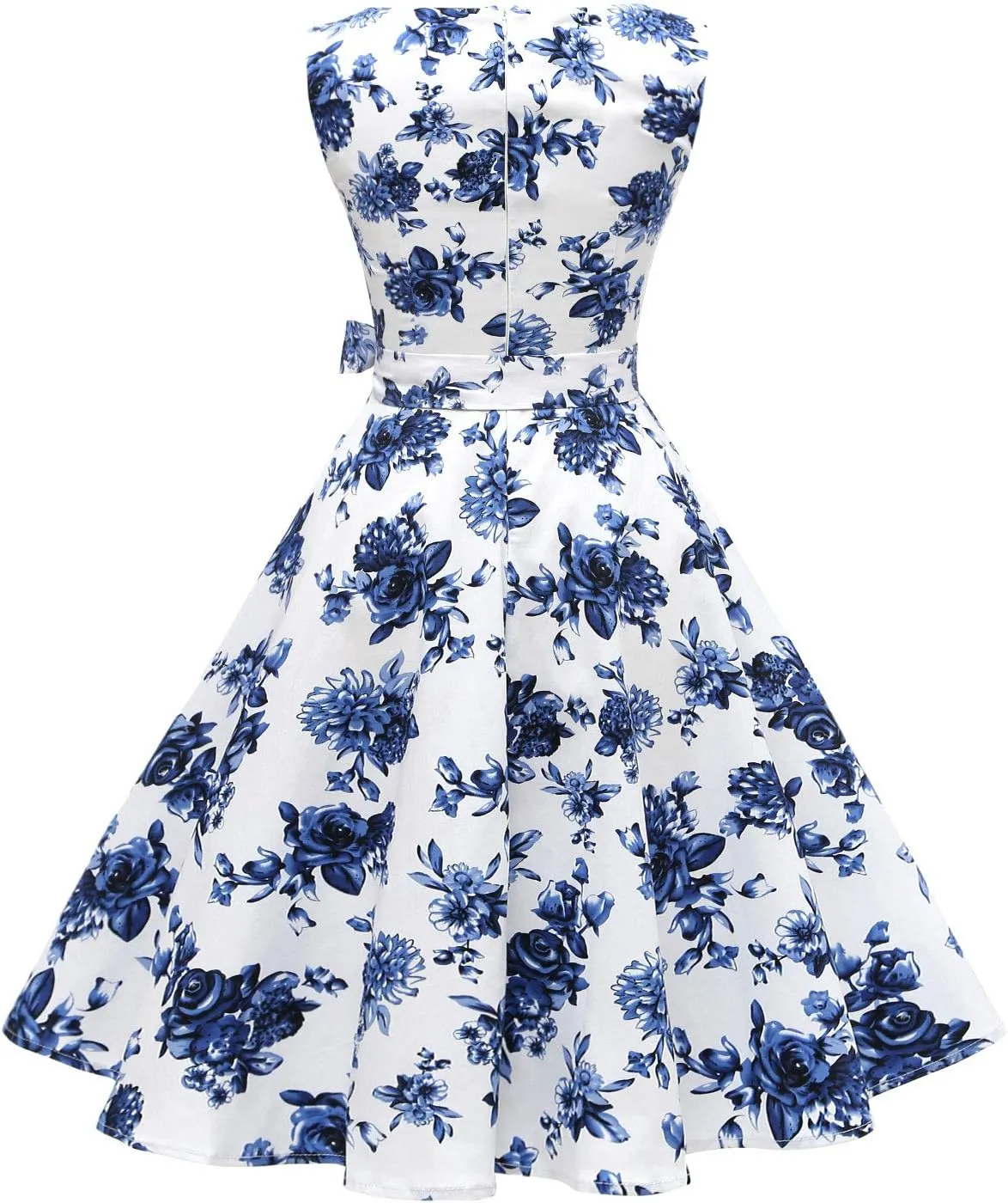 Hanpceirs Women's Boatneck Sleeveless Swing Vintage 1950s Cocktail Dress New
