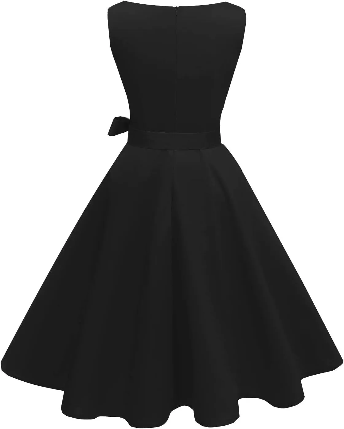 Hanpceirs Women's Boatneck Sleeveless Swing Vintage 1950s Cocktail Dress New