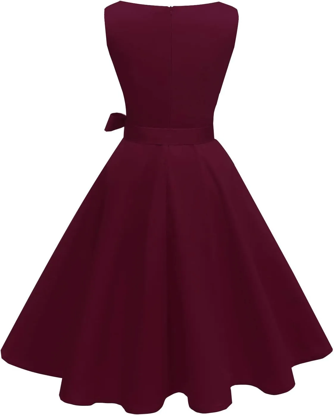 Hanpceirs Women's Boatneck Sleeveless Swing Vintage 1950s Cocktail Dress New