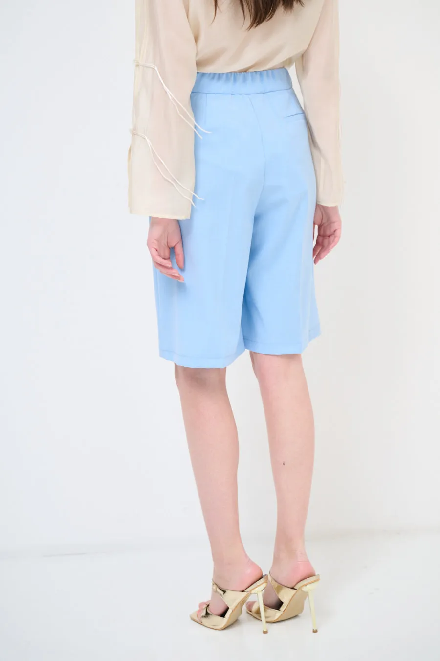 High-waisted tailored bermuda shorts wholesale