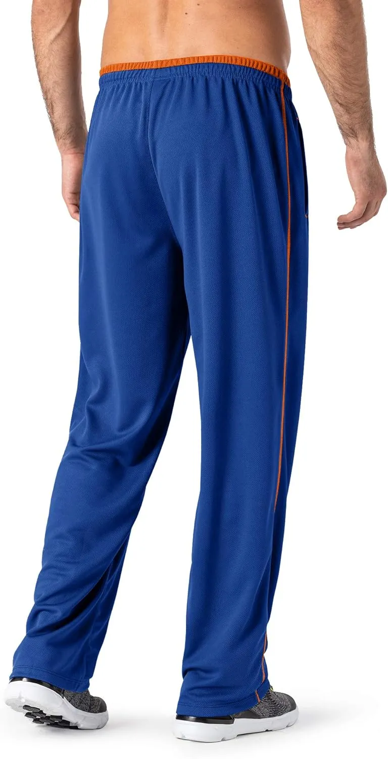MAGNIVIT Men's Lightweight Sweatpants Loose Fit Open Bottom Mesh Athletic Pants with Zipper Pockets