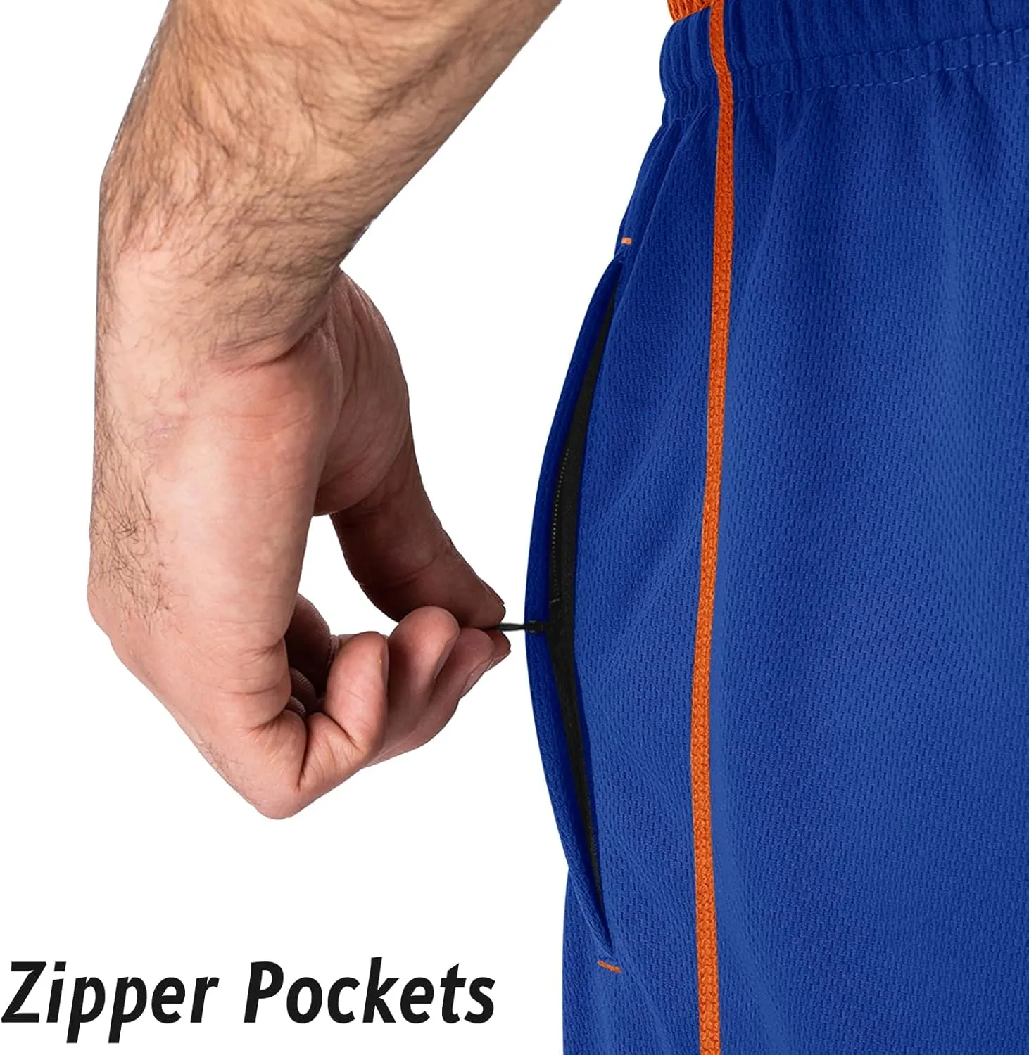 MAGNIVIT Men's Lightweight Sweatpants Loose Fit Open Bottom Mesh Athletic Pants with Zipper Pockets