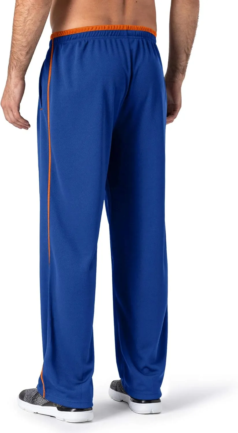 MAGNIVIT Men's Lightweight Sweatpants Loose Fit Open Bottom Mesh Athletic Pants with Zipper Pockets