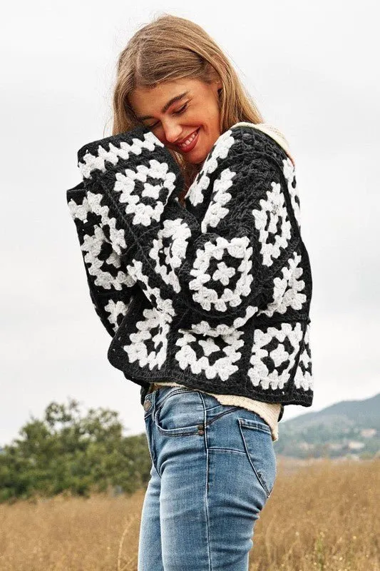 Open Crochet Cardigan