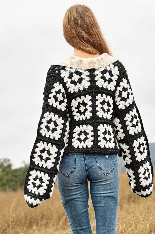 Open Crochet Cardigan