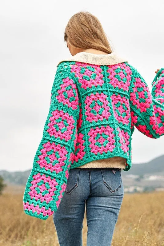 Open Crochet Cardigan