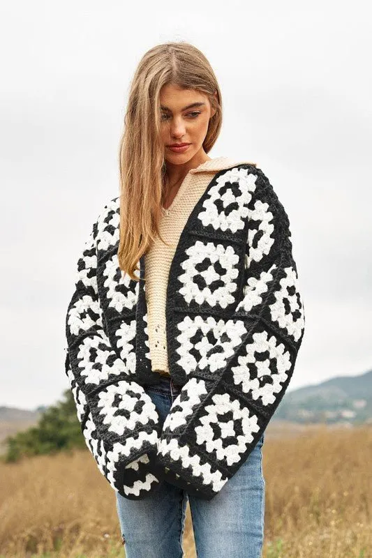 Open Crochet Cardigan