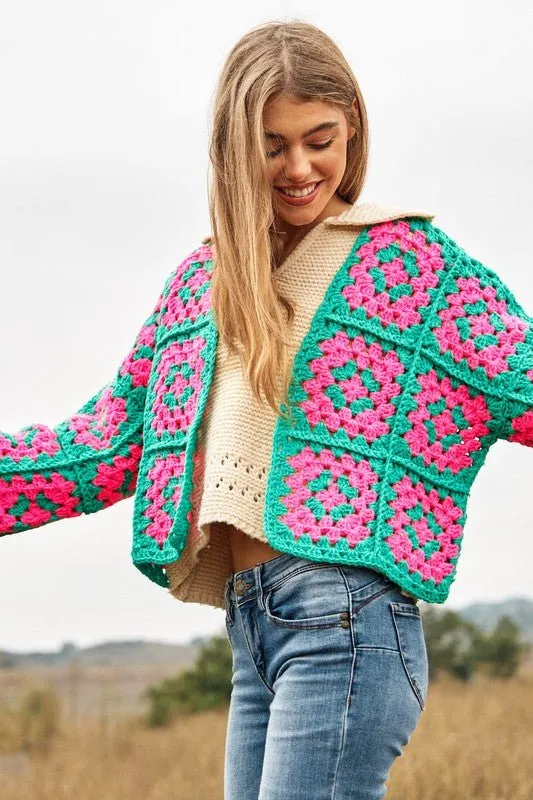 Open Crochet Cardigan