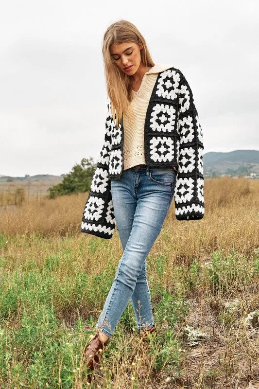Open Crochet Cardigan
