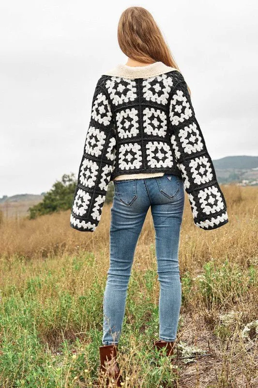 Open Crochet Cardigan