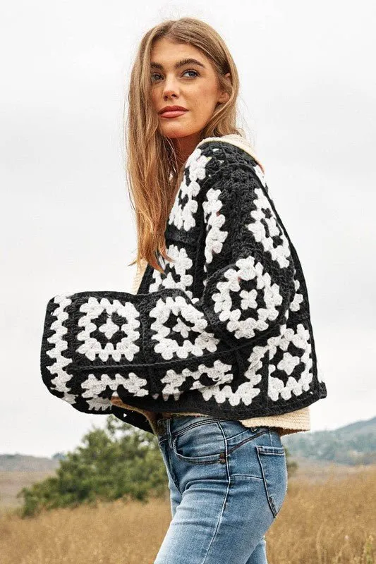 Open Crochet Cardigan