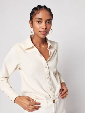 OUT WEST SHIRT in Ecru Chambray