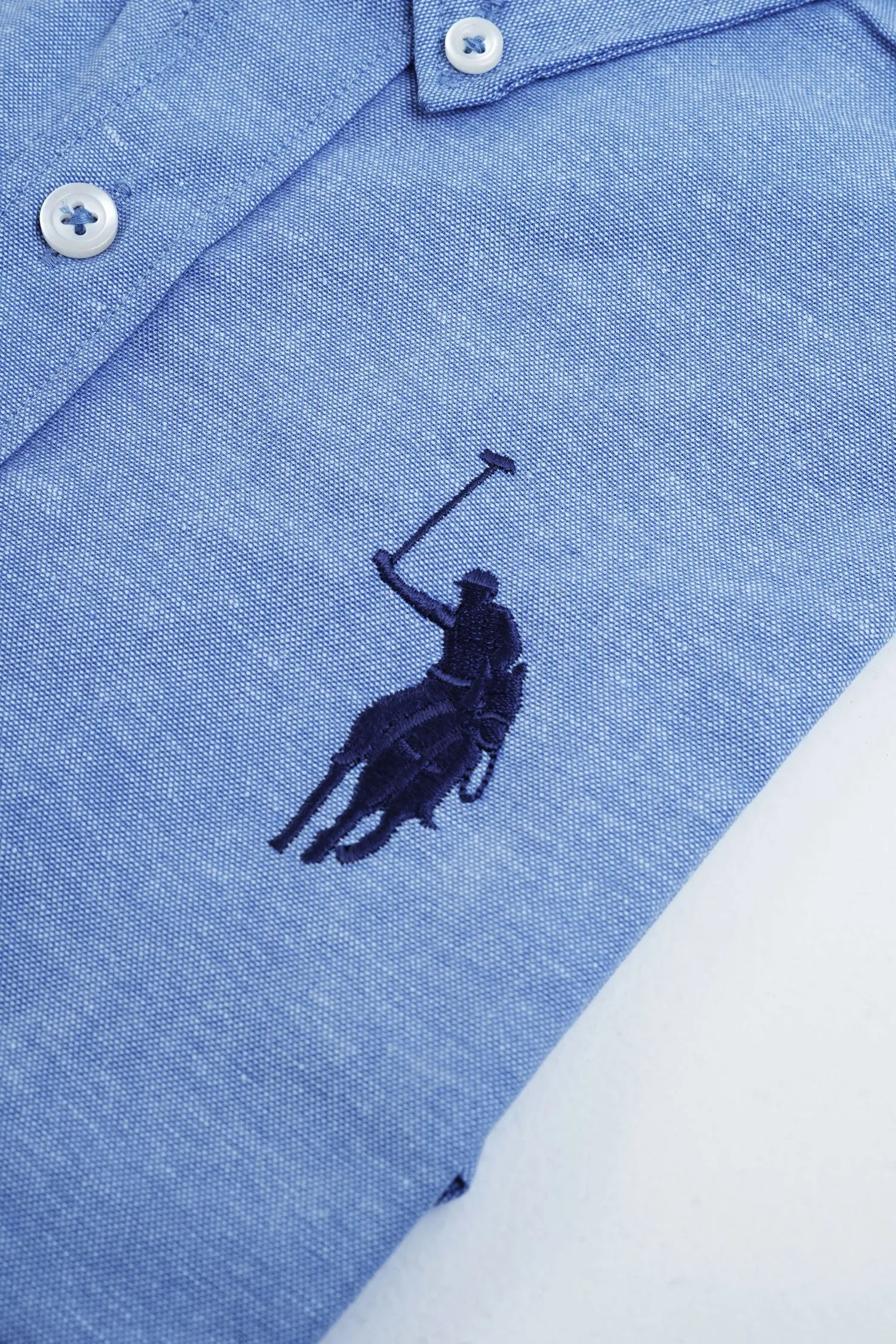 Polo Republica Men's Embroidered Button-Down Casual Shirt