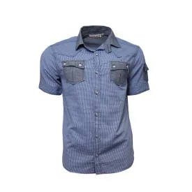 Raging Rooster Men's Shirt SAI85 Blue/White