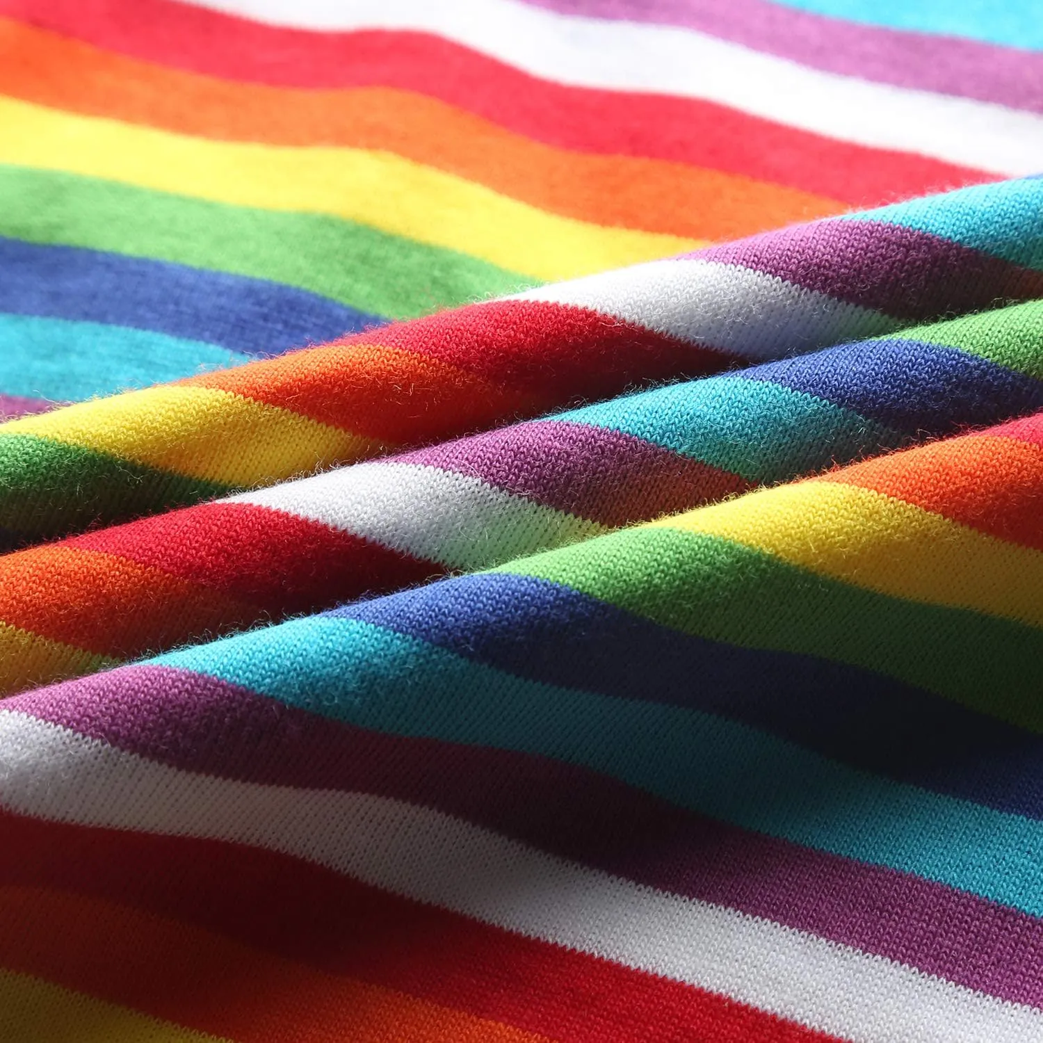 Rainbow T Shirt Women Striped Crew Neck Short Sleeve Stripes Tee Top Stripped