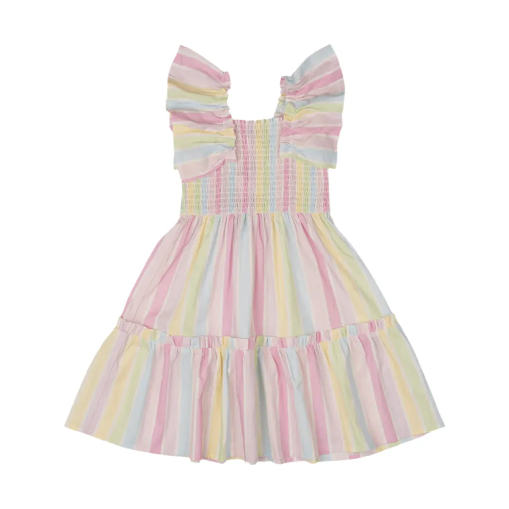 Rock Your Baby - Sorbet Stripe Shirred Dress