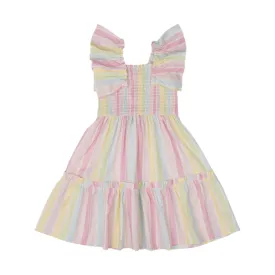 Rock Your Baby - Sorbet Stripe Shirred Dress